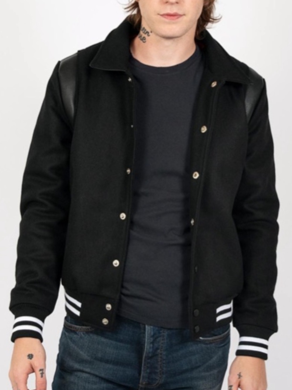 Varsity Jacket Straight to Hell Jet Wool Coat